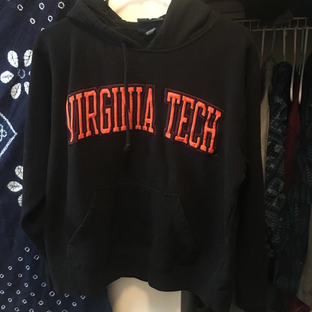 Black Hooded Virginia tech sweatshirt